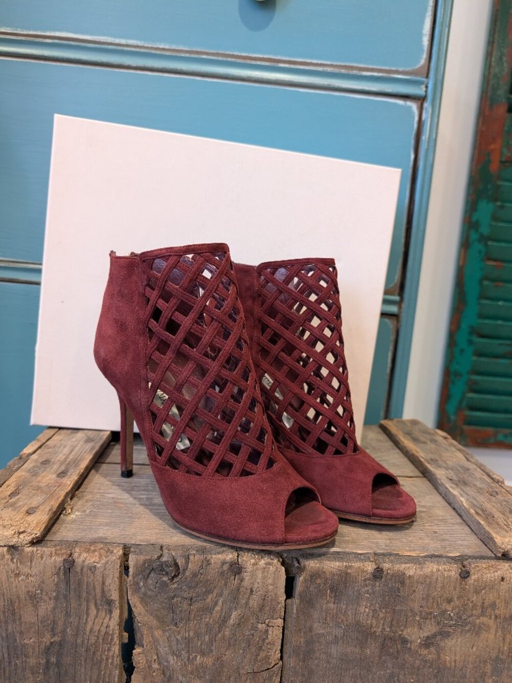 Jimmy Choo Burgundy Suede Heels
